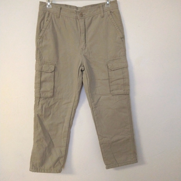 Smith's Workwear Pants Smiths Workwear Khaki Fleece Cargo Pants